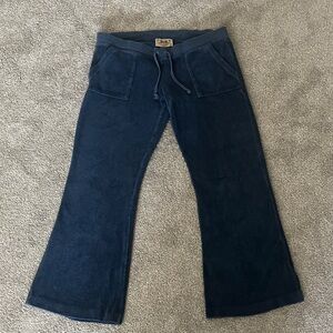 Juicy Couture Blue Terrycloth Drawstring Pants